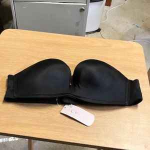 Calvena Women's Black Seamless Strapless Bra 36A NWT